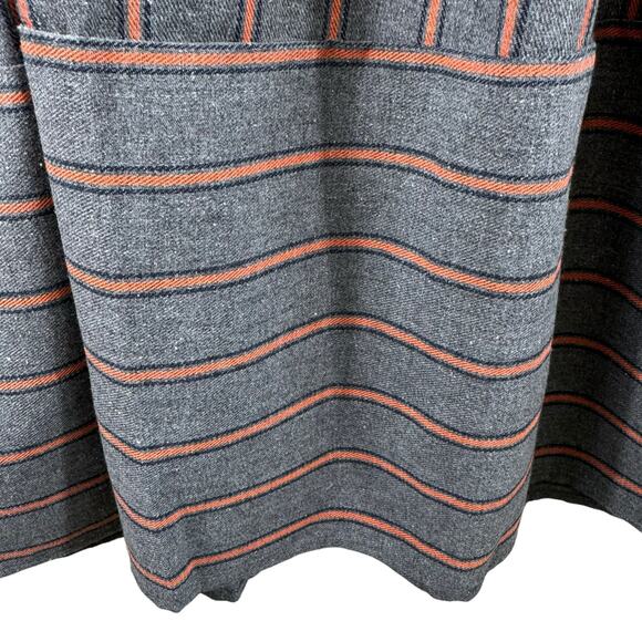 Raw Edge Boutique NWOT Striped 3/4 Bell Sleeve Round Neck Woven A-Line Dress S - Picture 6 of 9